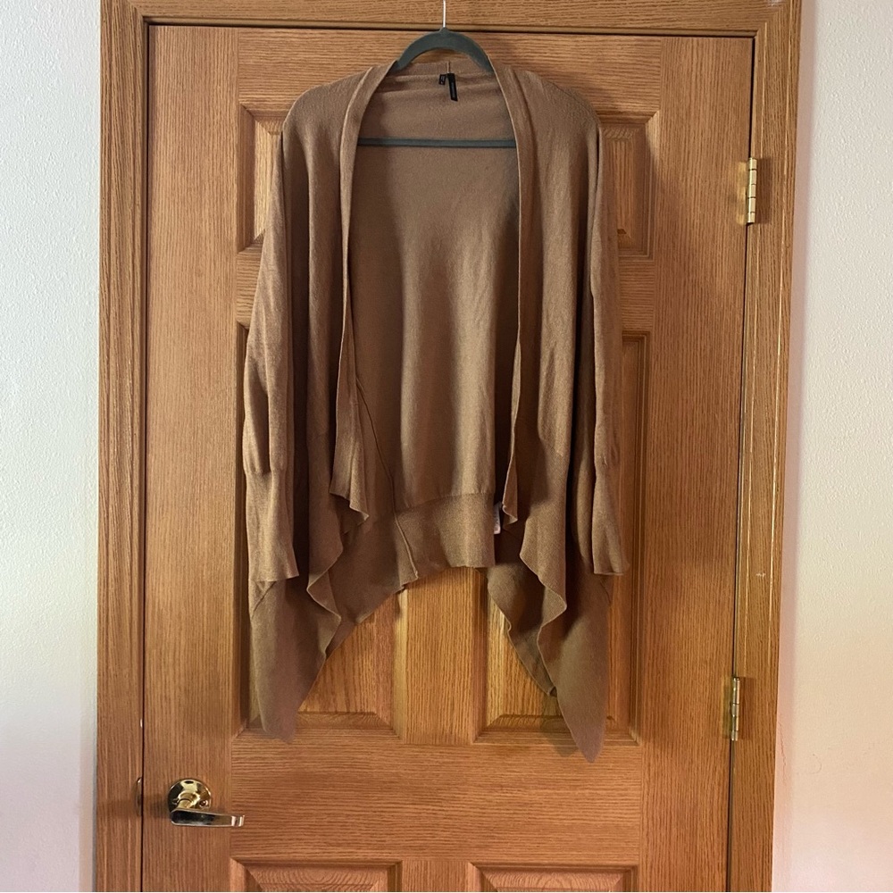 Maurice’s Camel Brown Open Cardigan Long Sleeve Flowy Large